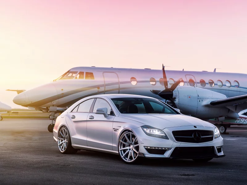 самолет, тюнинг, mercedes benz cls, мерседес
