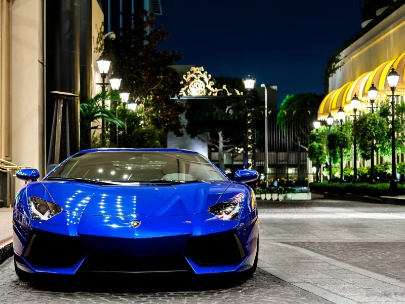 передок, ламборгини, lamborghini, авентадор, aventador, lp700-4, blue