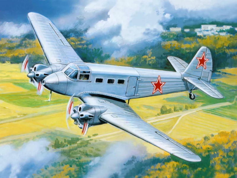 арт, самолет, самолет, советский, транспортный, як-8