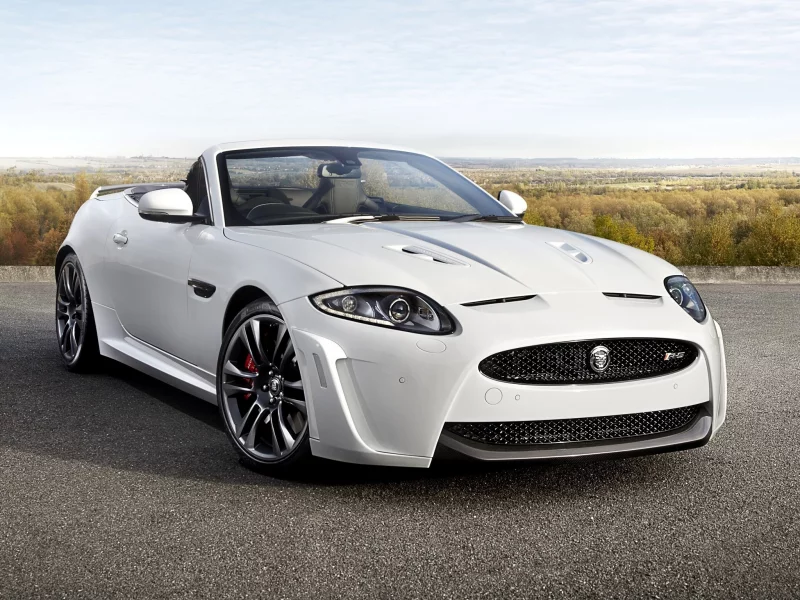 jaguar, небо, икскр-с, кабриолет, ягуар, белый, горизонт, передок, xkr-s, суперкар, convertible