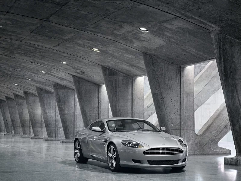 свет, гараж, aston martin, серый