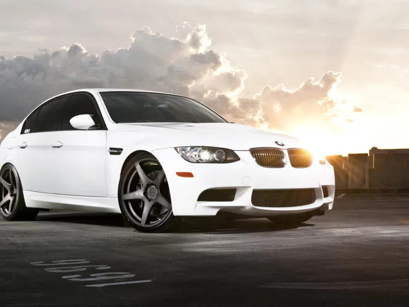 свет, облака, bmw