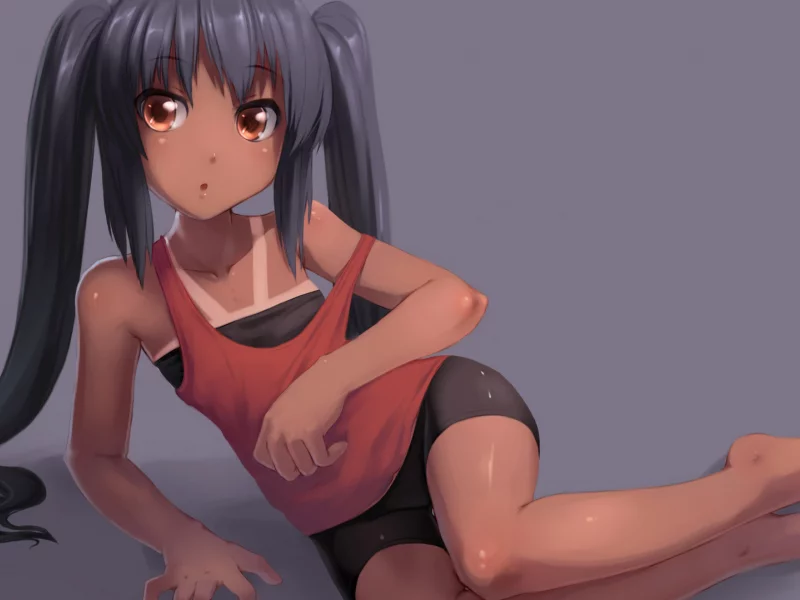 с хвостиками, k-on, девочка, взгляд, адзуса