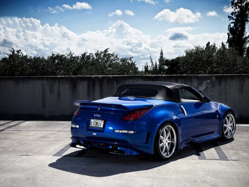 тюнинг, родстер, ниссан, nissan 350z, синий
