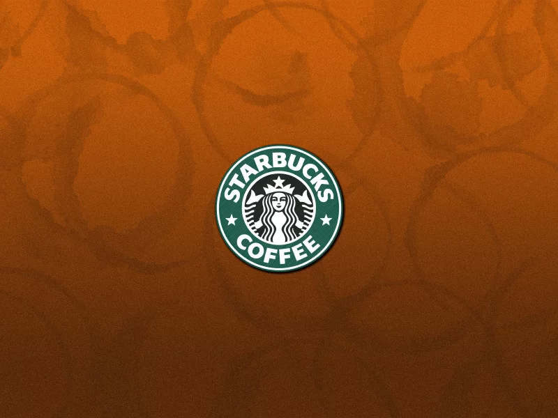 starbucks, эмблема, разводы от чашек, бумага