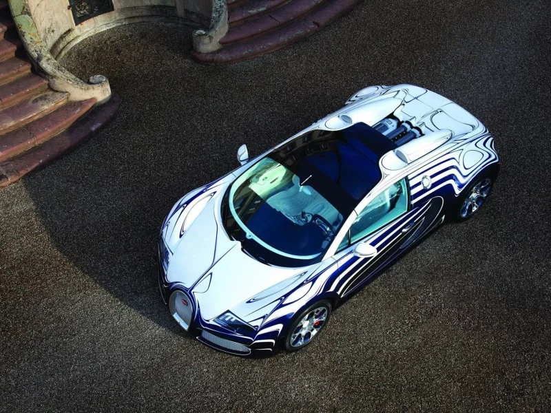 bugatti, grand sport, l or blanc, veyron, фарфор, белое золото