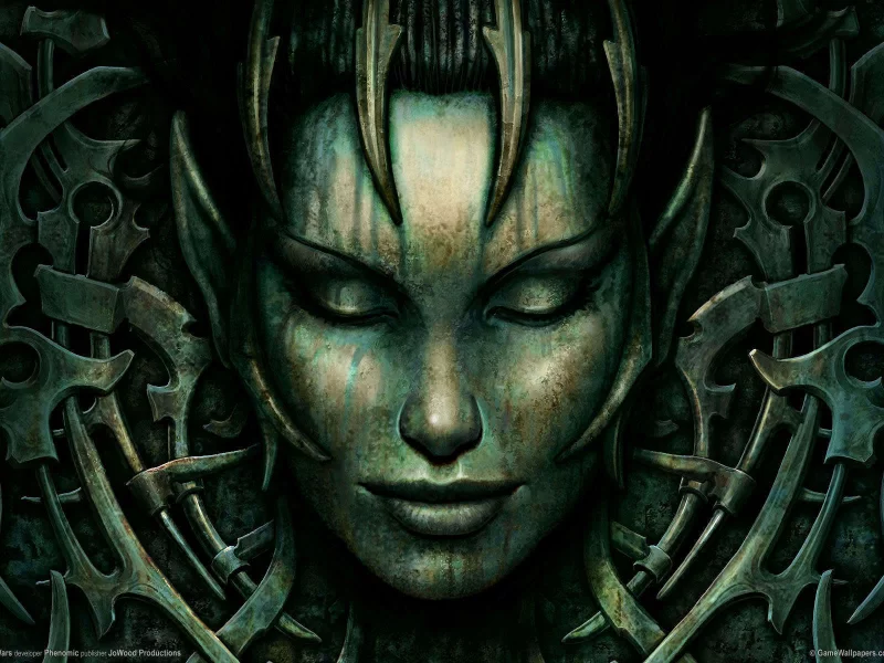 камень, spellforce, узор, эльф, 2, лицо