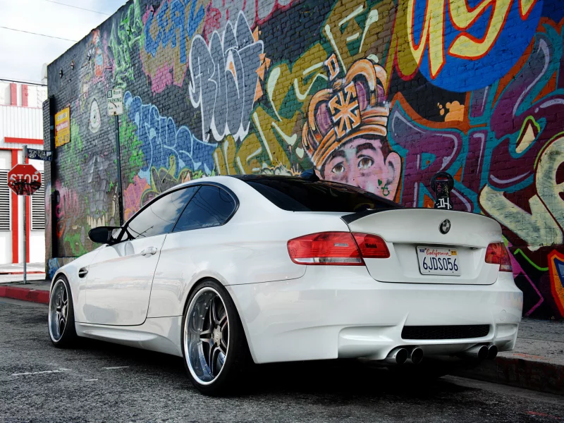 bmw, white, thuning