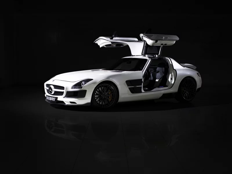 sls, brabus, машина, mersedes, автообои, car, amg
