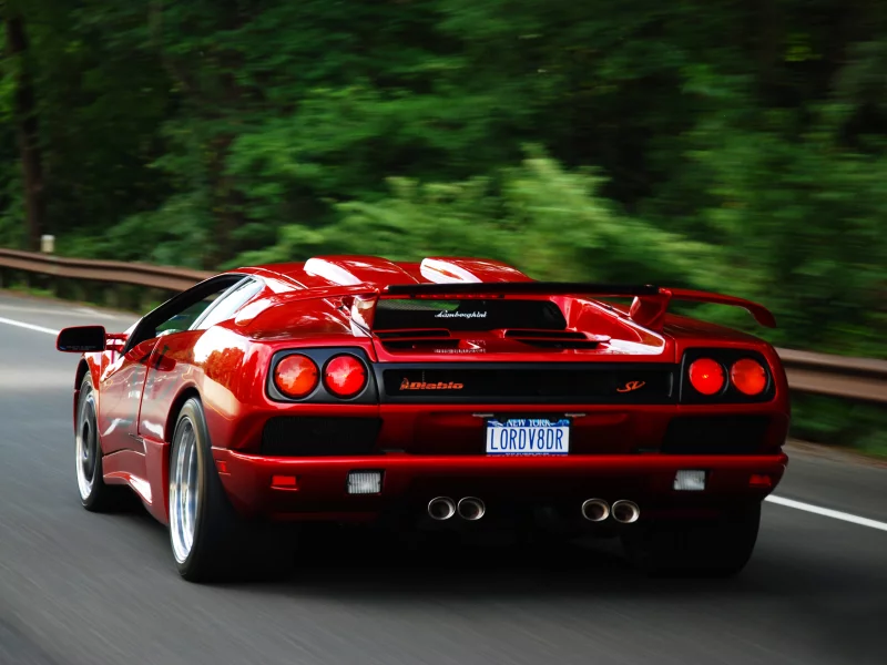 lamborghini, diablo, sv, дорога