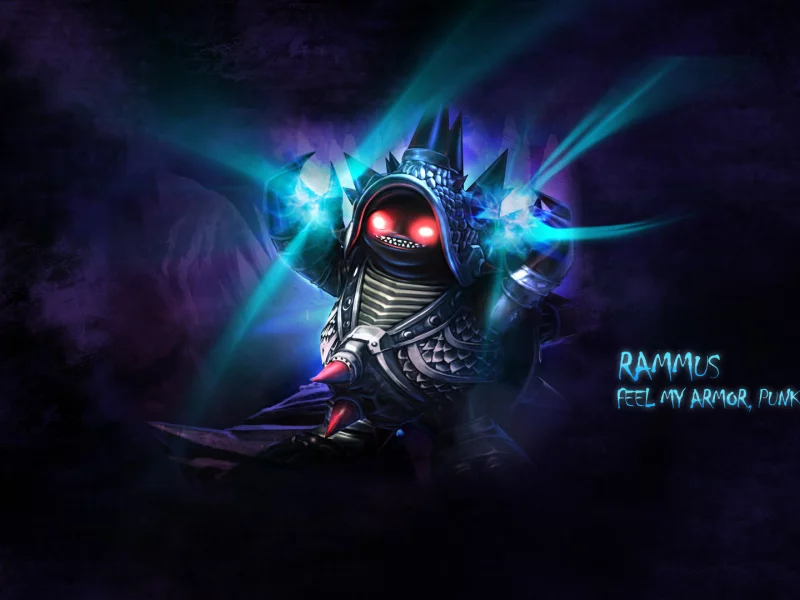 rammus, feel my armor, раммус, league of legends, chrome, punk, lol