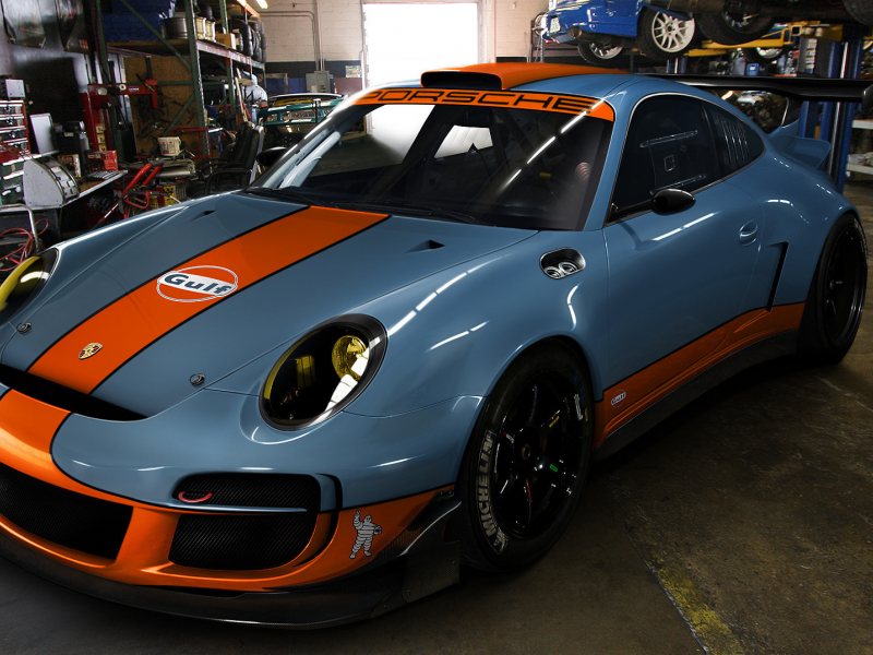 gulf, тюнинг, гараж, спорт, gt3, porsche