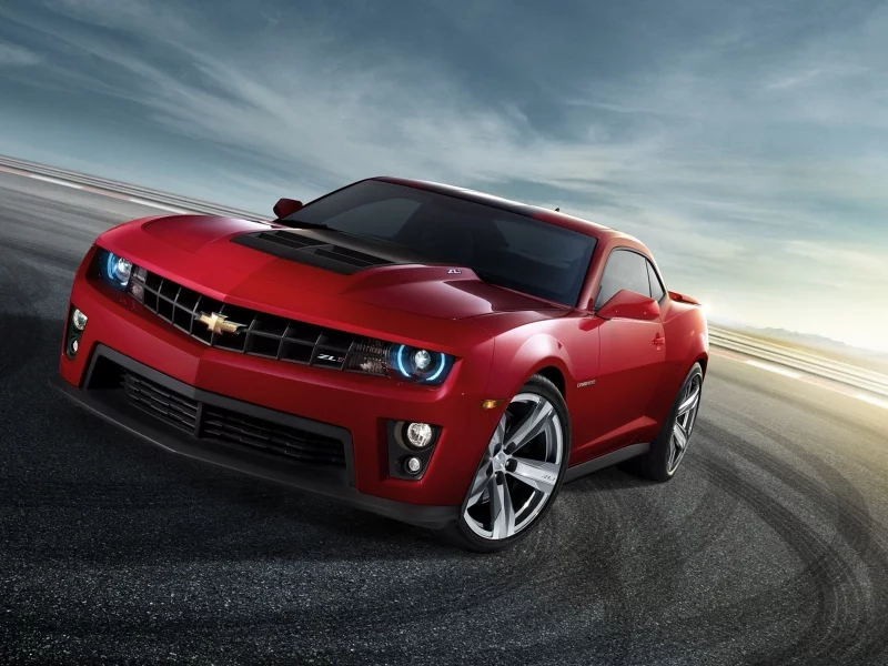 kamaro, chevrolet, zl1, асфальт, небо