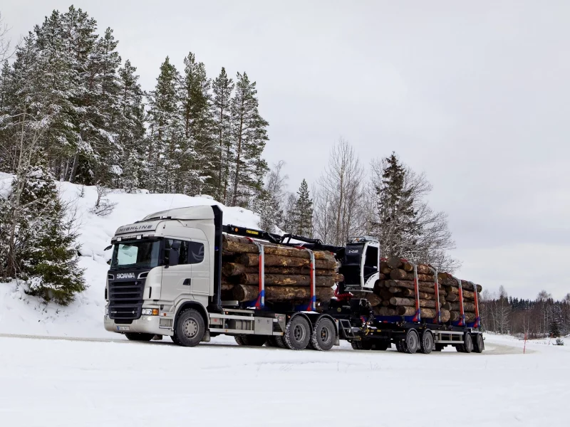 r730, зима, снег, грузовик, лесовоз, scania, лес