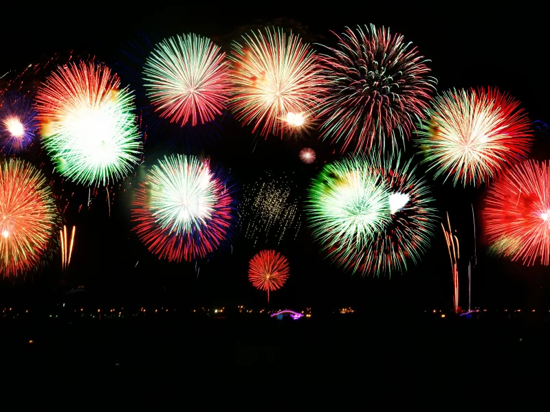 fireworks, night, nice