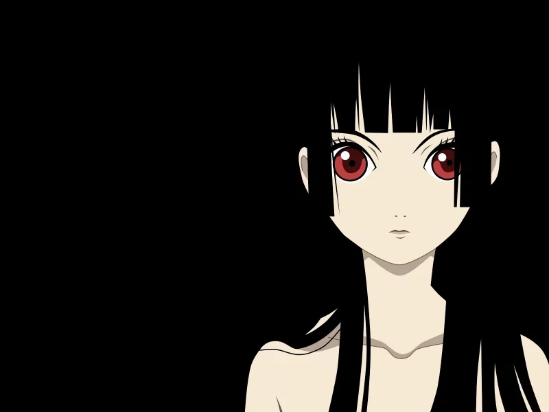 hell girl, enma ai, jigoku shoujo, темный фон, адская девочка