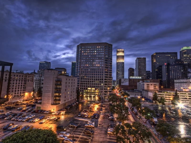 ночь, огни, night, los angeles, lights, лос-анджелес, california, калифорния, downtown la