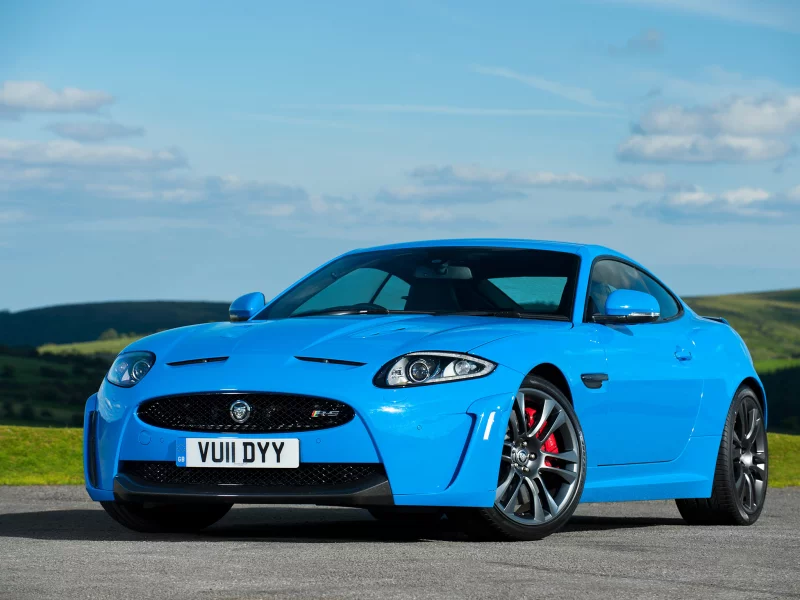 jaguar, облака, суперкар, небо, голубой, xkr-s, ягуар