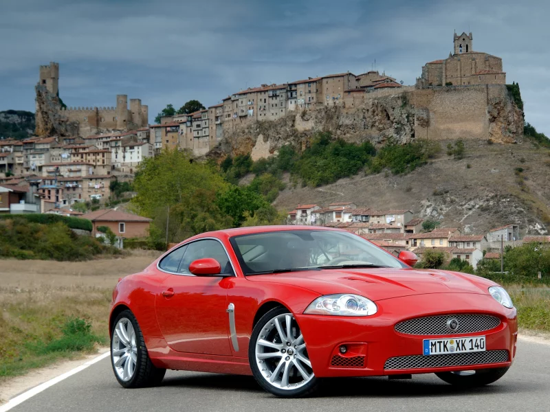 wallpaper, гора, car, город, ягуар, машина, xkr-s, обои, exterior, jaguar, деревня
