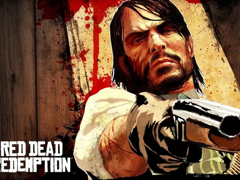 двустволка, ковбой, red dead redemption, кровь