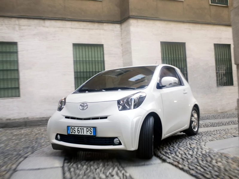 скорость, ай-кью, машина, toyota, поворот, движение, iq, 2009, тойота, авто