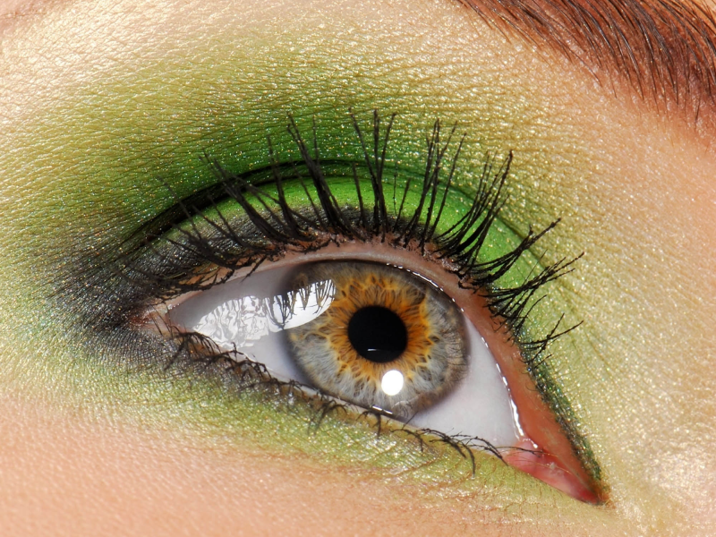 глаз, зелень, лицо