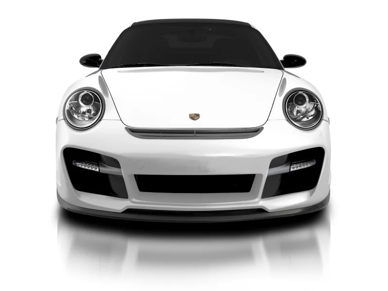 белый, turbo, 911, porsche