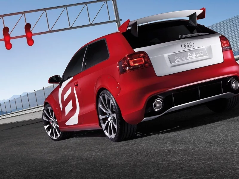 audi, машина, трек, светофор, a3