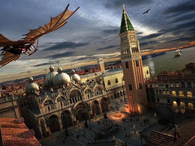 venice, венеция, италия, assassins creed 2, 3dsmax