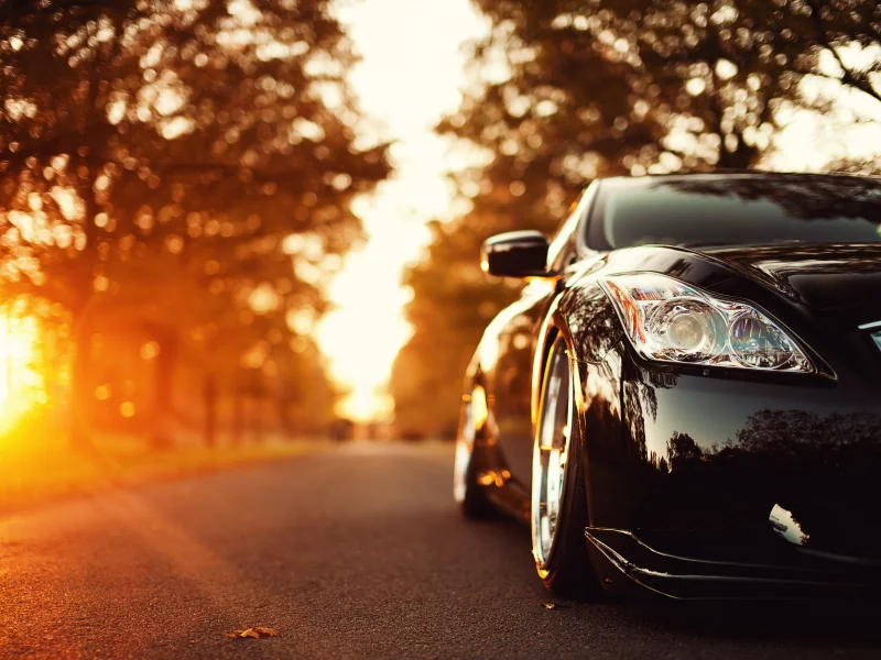 auto, авто, обои авто, дорога, солнце, лучи, cars, wallpapers, infiniti, cars wall, g37, осень