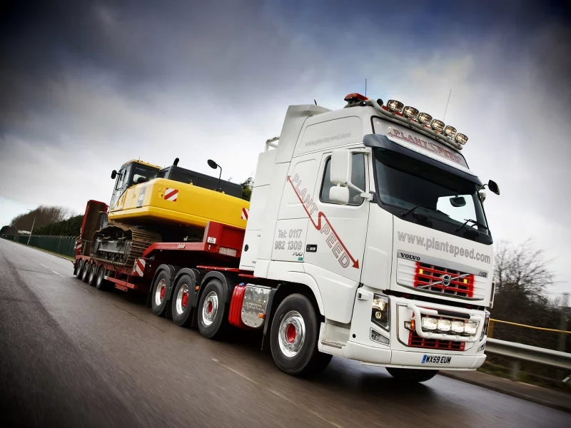 volvo, дорога, fh16, грузовик, экскаватор, 700