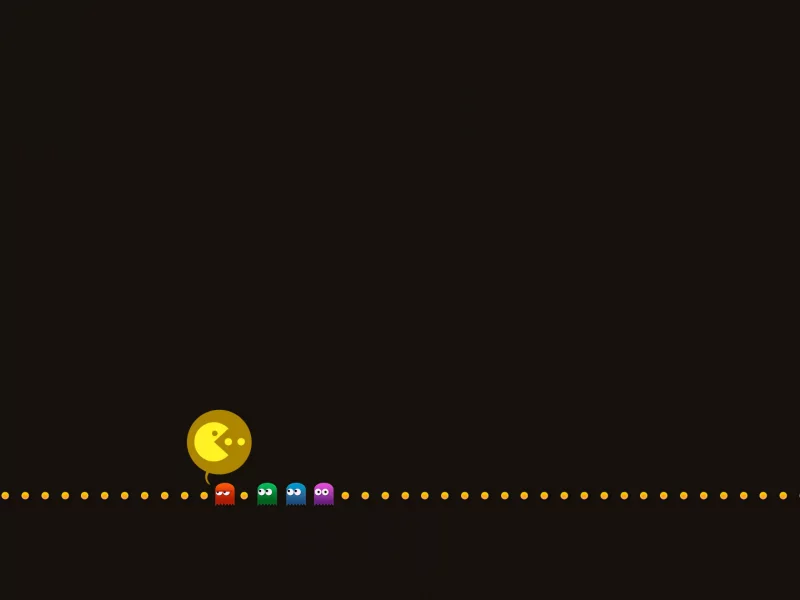 призраки, pacman, ест