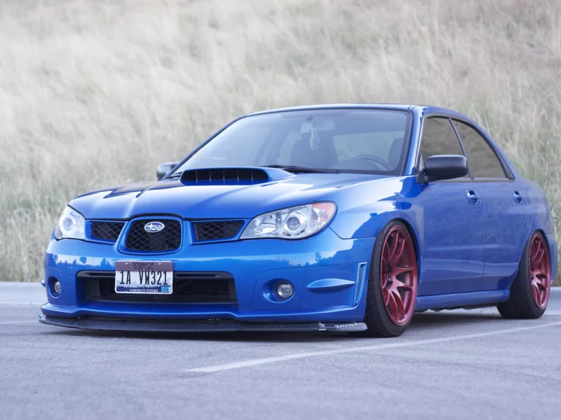 impreza, sti, subaru, дорога, wrx, синий