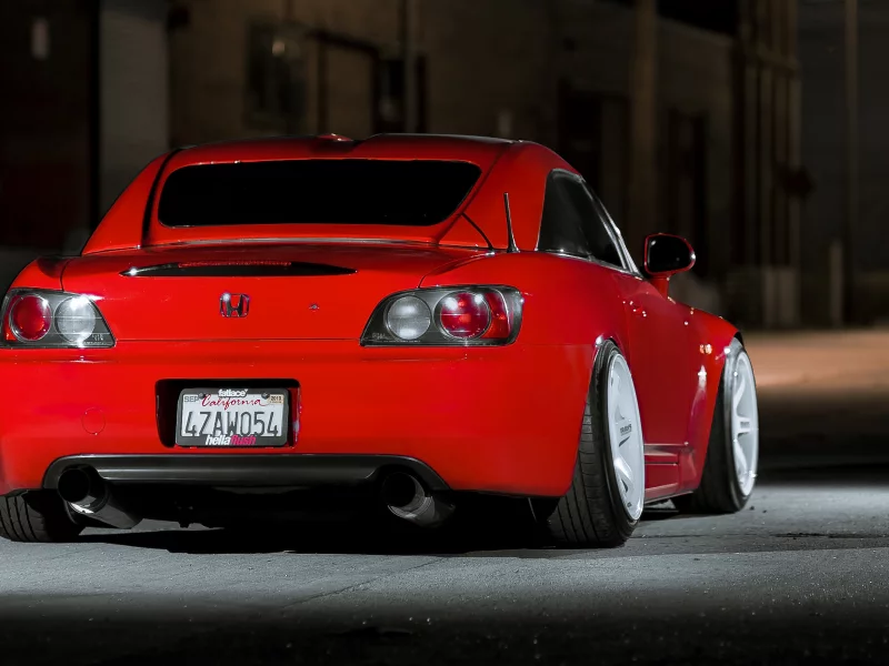 задом, honda, s2000, красная