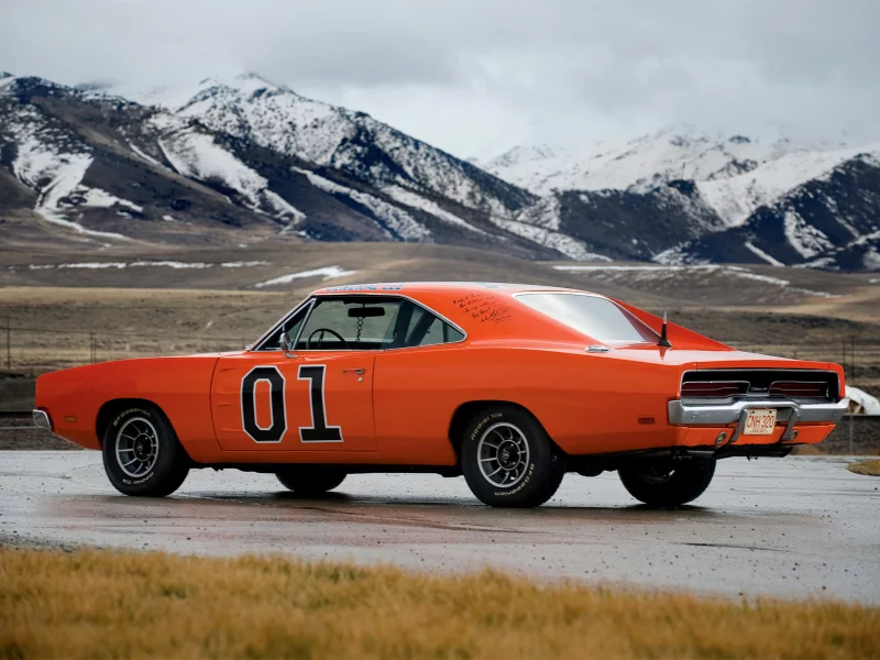 мускул кар, 1969, muscle car, dodge, вид сзади, charger, додж, генерал ли, general lee, оранжевый, чарджер