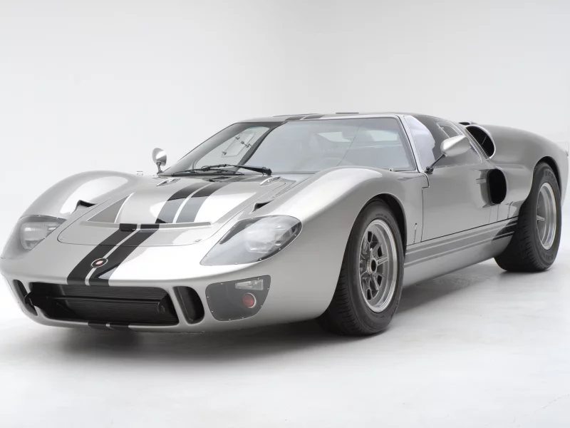 серебристая, ford gt, машина