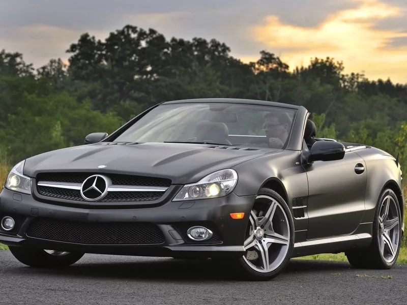 мерседесы, тачки, mercedes, авто обои, фото, машины, чёрный, benz sl550 night edition