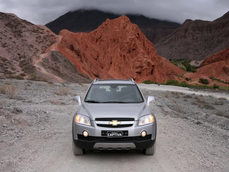 горы, фон, captiva, chevrolet, silver