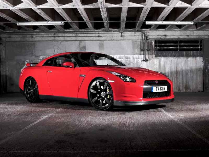 gtr, nissan, car, black-red