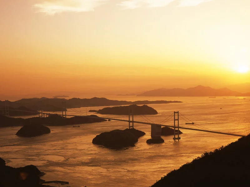 япония, japan, мост, залив, kurushima strait