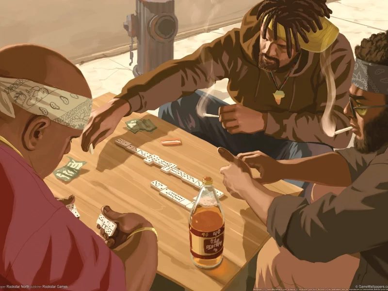 выпивка, домино, американская гопота, gta iv