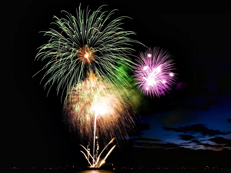 fireworks, night, nice, black