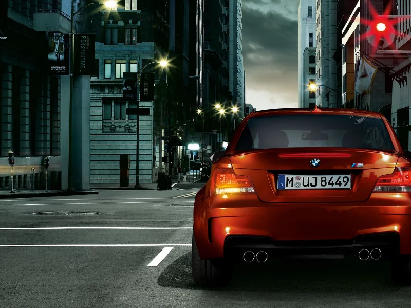 (e82), светофор, bmw, красный свет, бмв, улица, m coupe, фонарные столбы, город, 1 series