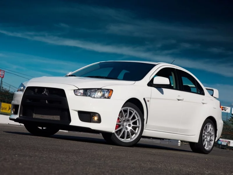 evolution, white, lancer, mitsubishi