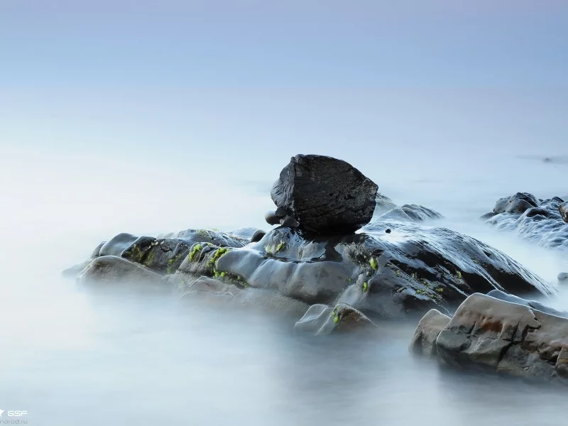 гранит, море, вода, камень
