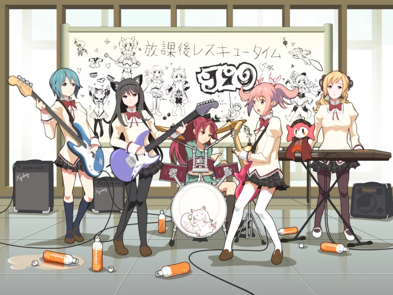 ансамбль, k-on, музыка, аниме
