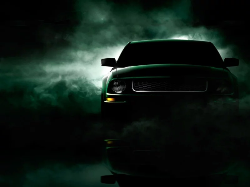 auto, mustang, cars, ford, туман