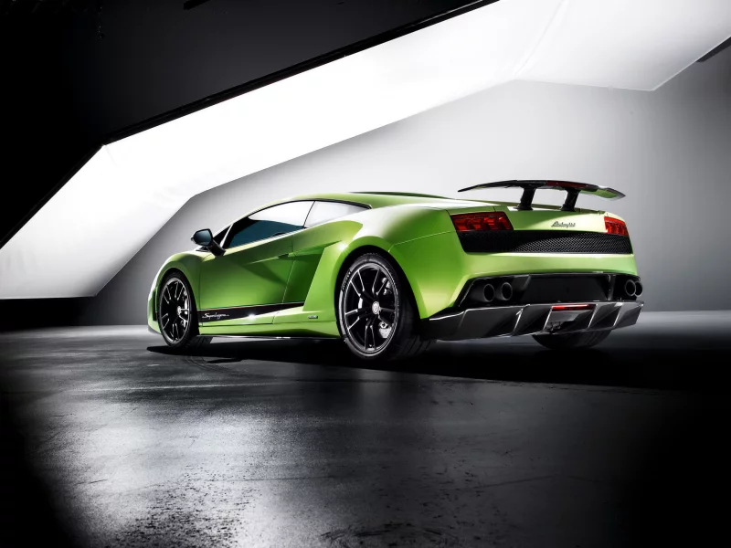 диски, lamborghini-gallardo, зеленая