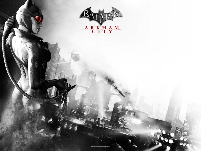 arkham city, batman, catwoman, город