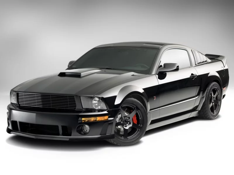 чёрный, ford, тюнинг, blackjac, mustang, авто